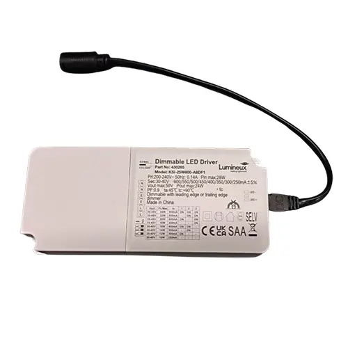 LED Triac Dimmable Driver 10W-24W DC30-40V 200-240V Flicker Free | Lumineux